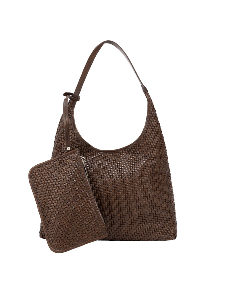 Sac à main tressé avec pochette